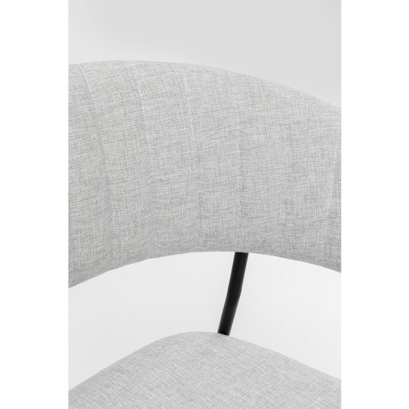 Chair with Armrest Belle Light Grey